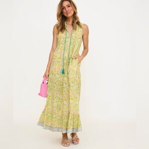 SLV Dandelion Tassel Ruffle Maxi Dress